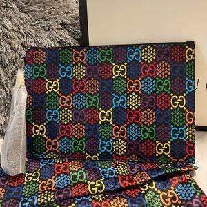 Psychedelic GG wristlet bag